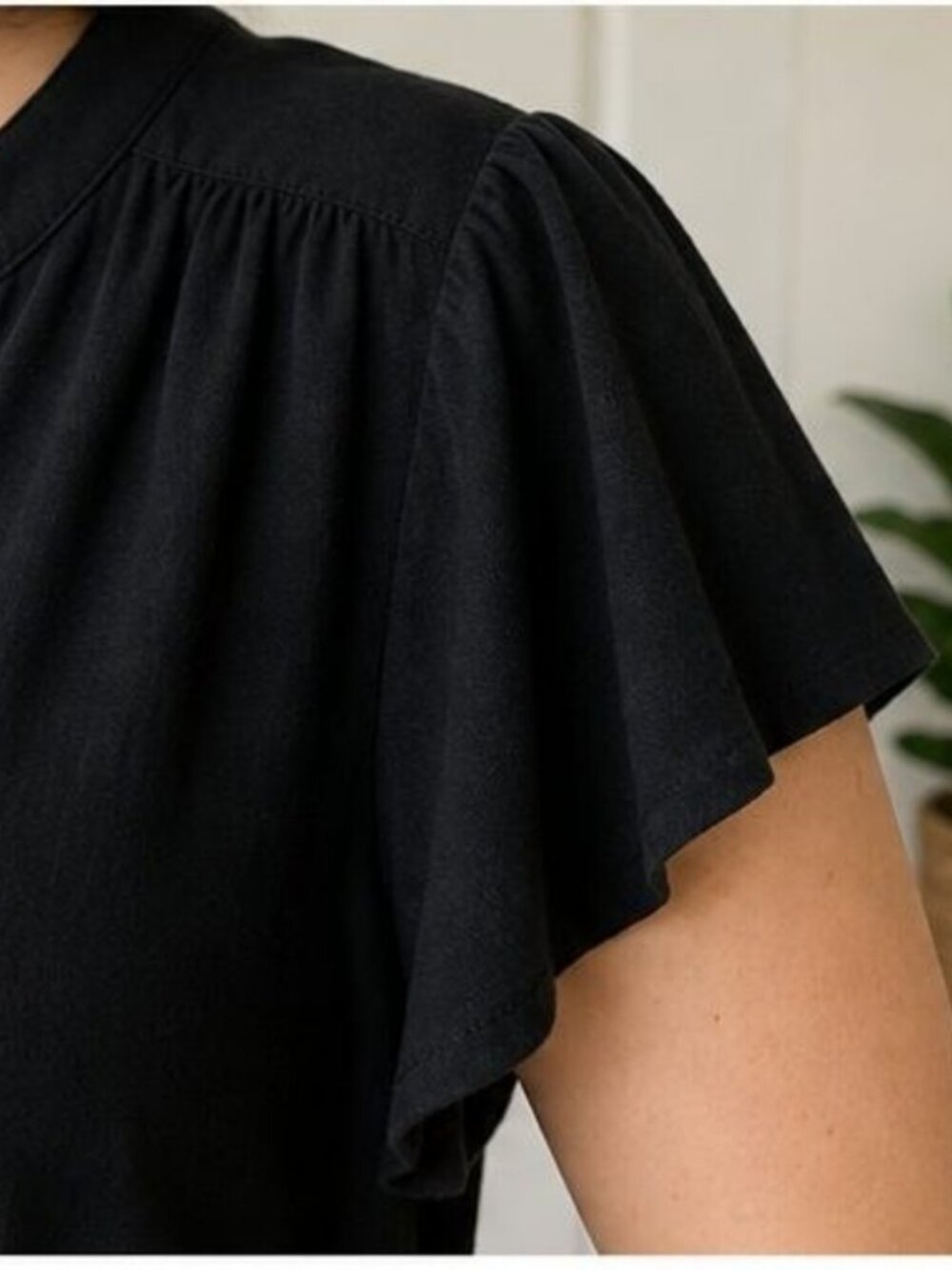 Black V Neck Top - Picture 5 of 6